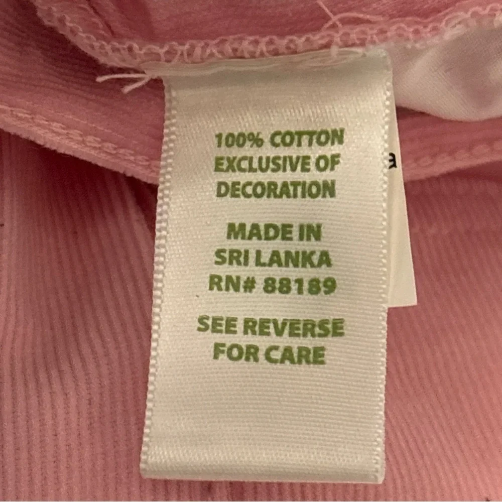 Lilly Pulitzer Boot Cut Corduroy Pants Girls Size 14 Light Pink 100% Cotton EUC